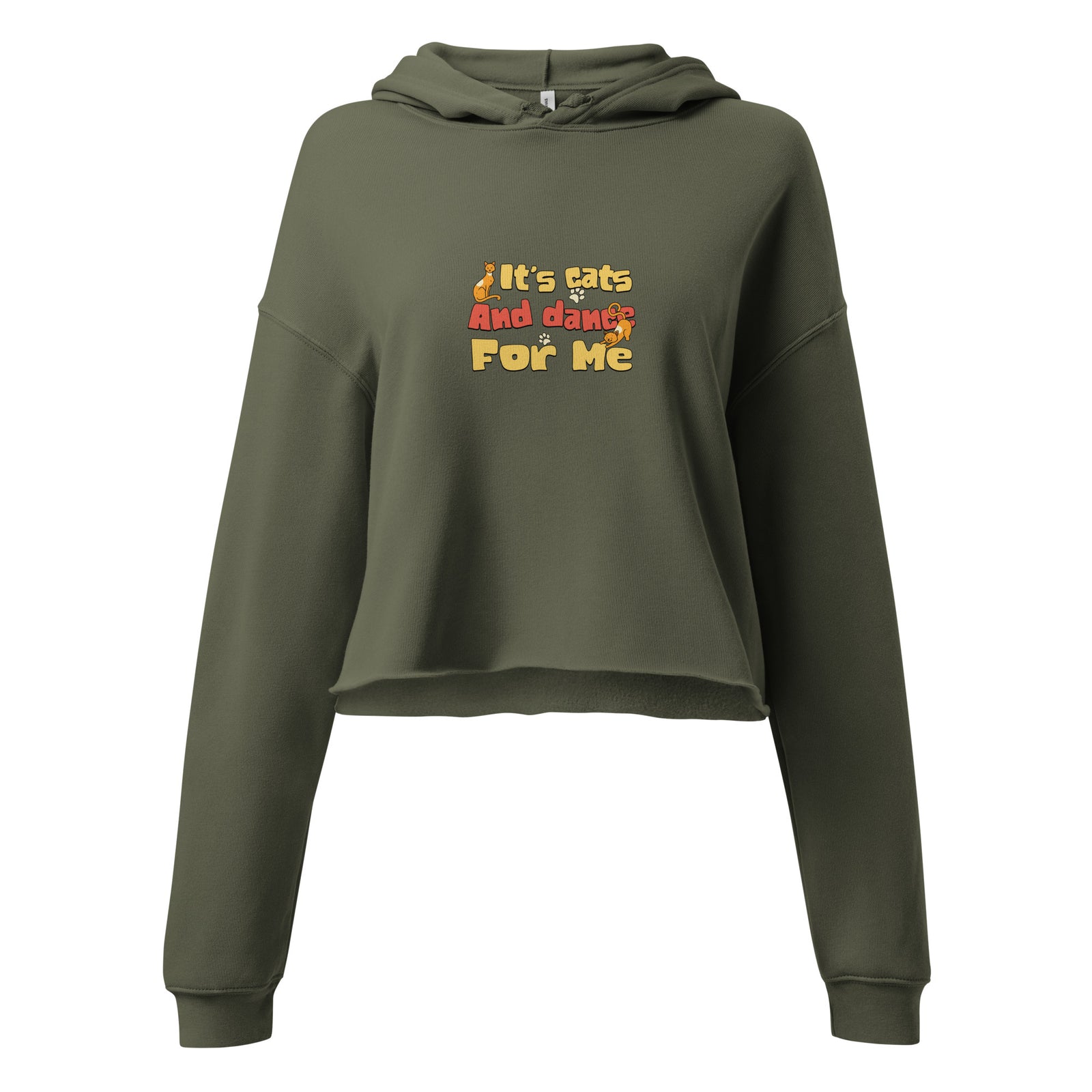 Crop Hoodie - It's Cats And Dance For Me