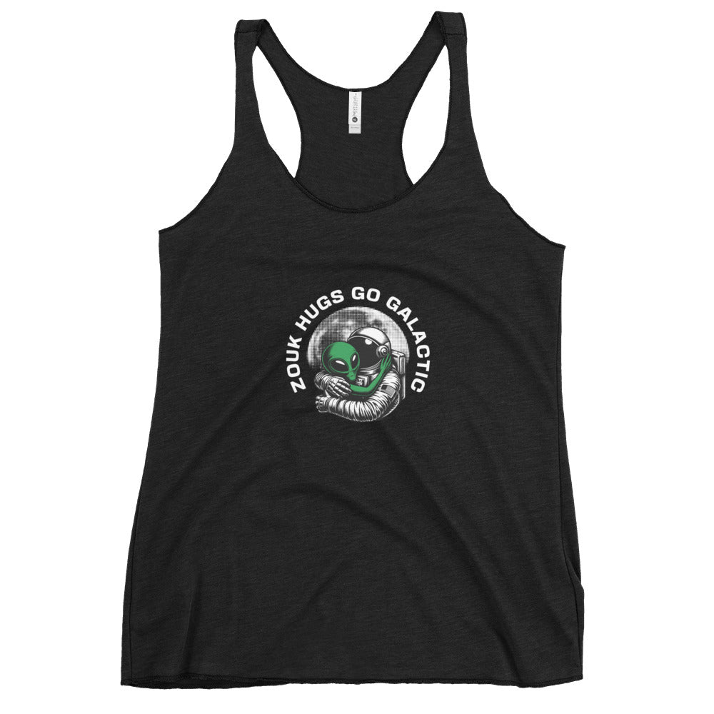 Women's Racerback Tank - Zouk Hugs Go Galactic